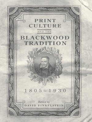 cover image of Print Culture and the Blackwood Tradition